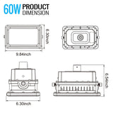 60 Watt LED Explosion Proof Flood Light, A Series, Non Dimmable, 5000K, 8400LM, AC100 - 277V, IP66, Hazardous Location Lighting Fixtures - BUILDMYPLACE