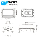 60 Watt LED Explosion Proof Flood Light, D Series, Dimmable, 5000K, 8100LM, AC100 - 277V, IP66, Hazardous Location Lighting Fixtures - BUILDMYPLACE