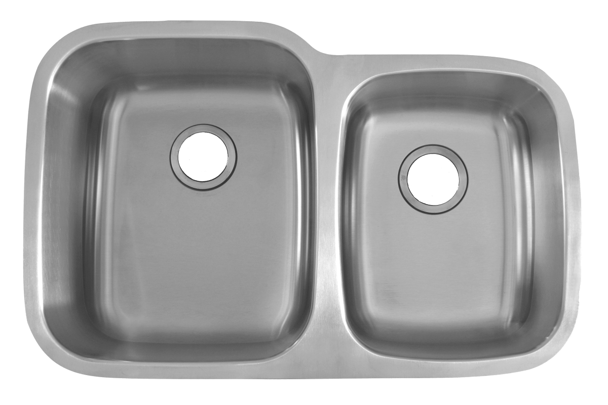 60/40 Lancer Undermount Dual Compartments Kitchen Sink In Rounded Bowls - BUILDMYPLACE