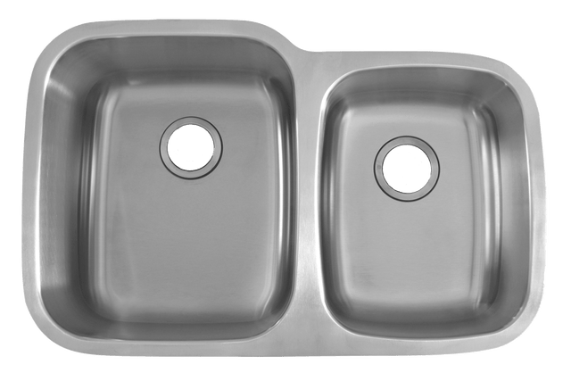 60/40 Lancer Undermount Dual Compartments Kitchen Sink In Rounded Bowls - BUILDMYPLACE