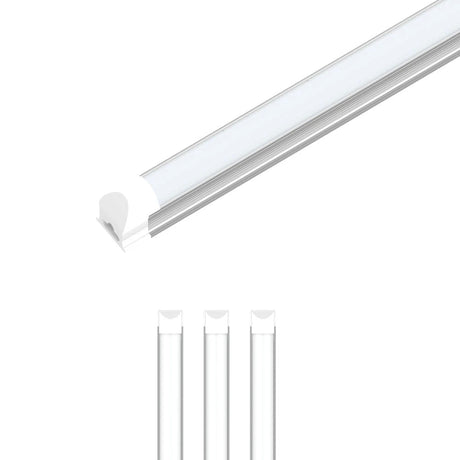 60W 8ft LED Tube Integrated Lights - 5000k; V - Shaped Frosted - 50,000 Life Hours - 5 Years Warranty - BUILDMYPLACE