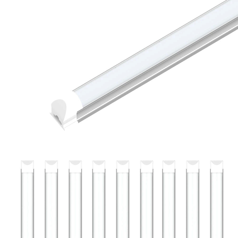 60W 8ft LED Tube Integrated Lights - 5000k; V - Shaped Frosted - 50,000 Life Hours - 5 Years Warranty - BUILDMYPLACE