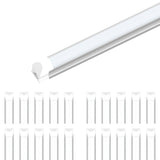 60W 8ft LED Tube Integrated Lights - 5000k; V - Shaped Frosted - 50,000 Life Hours - 5 Years Warranty - BUILDMYPLACE