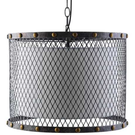 60W Fortune Metal Ceiling Pendant Chandelier Light - Modern Rustic - Silver - BUILDMYPLACE