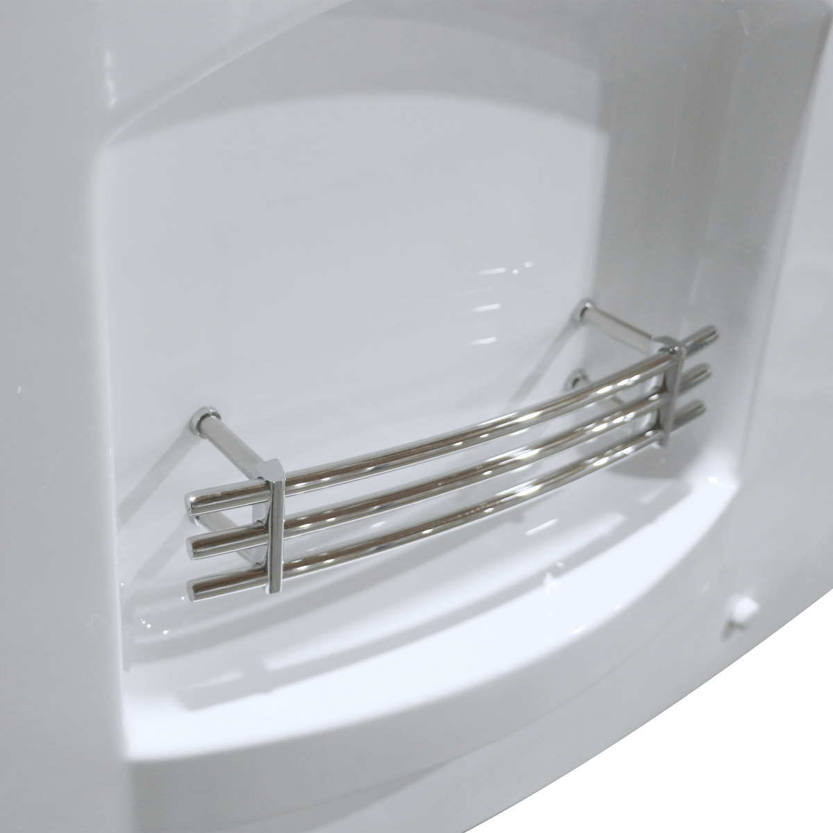 61" Acrylic Whirlpool Corner Bathtub with 2 Person Hot Spa And Center Drain - BUILDMYPLACE