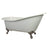 61" Cast Iron Safe and Anti - Slide Cast Slipper Bathtub with 7 - Inch Faucet Drillings - BUILDMYPLACE