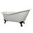 61" Cast Iron Safe and Anti - Slide Cast Slipper Bathtub with 7 - Inch Faucet Drillings - BUILDMYPLACE