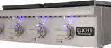 KUCHT Professional 48 in. Propane Gas Range-Top with Sealed Burners and Griddle in Stainless Steel with Classic Silver Knobs