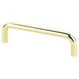 Advantage Wire Pulls 4 inch CC Polished Brass Steel Pull
