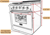 KUCHT Professional 30 in. 4.2 cu. ft. Propane Gas Range with Sealed Burners and Convection Oven in Stainless Steel with Classic Silver Knobs