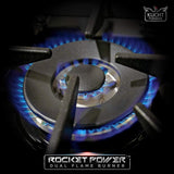 KUCHT Professional 48 in. 6.7 cu. ft. Dual Fuel Range for Natural Gas with Sealed Burners, Griddle/Grill and Two Ovens - One Convection - in Stainless Steel with Gold Handle, Rings and Knobs.