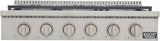 KUCHT Professional 36 in. Natural Gas Range-Top with Sealed Burners in Stainless Steel with Classic Silver Knobs