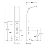 63 In. 2 Jet Shower Panel System With Fixed Rainfall & Waterfall Shower head, Handheld Shower & Tub Spout, Self - Cleaning & Jet Massage Feature - BUILDMYPLACE