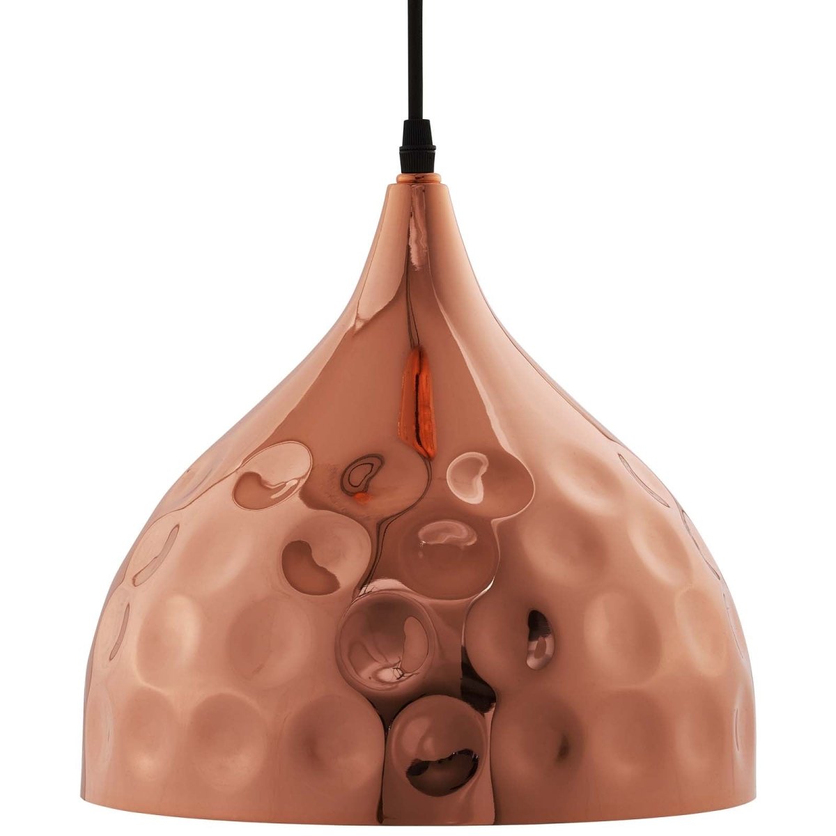 6.5" Dimple Rose - Gold Plated Pendant Ceiling Light - 60W - Bell Shaped - BUILDMYPLACE