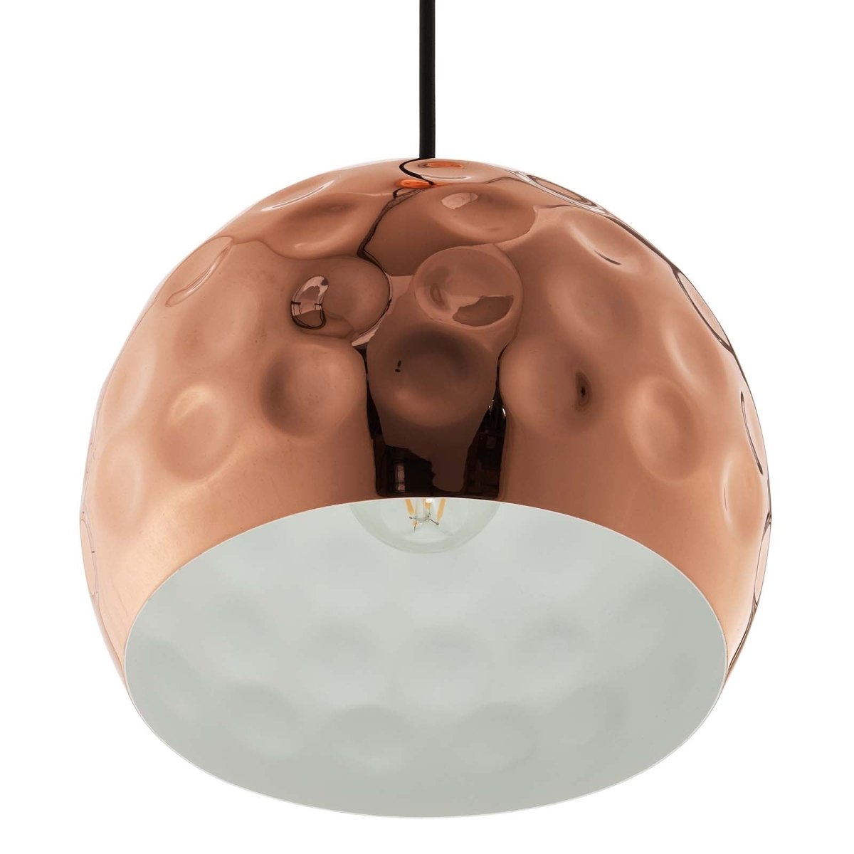 6.5" Dimple Rose - Gold Plated Pendant Ceiling Light - 60W - Bell Shaped - BUILDMYPLACE