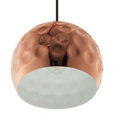 6.5" Dimple Rose - Gold Plated Pendant Ceiling Light - 60W - Bell Shaped - BUILDMYPLACE