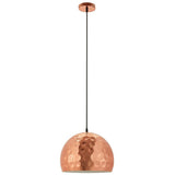 6.5" Dimple Rose - Gold Plated Pendant Ceiling Light - 60W - Bell Shaped - BUILDMYPLACE