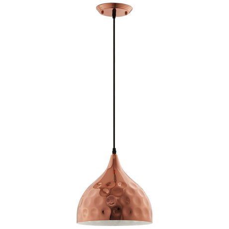 6.5" Dimple Rose - Gold Plated Pendant Ceiling Light - 60W - Bell Shaped - BUILDMYPLACE