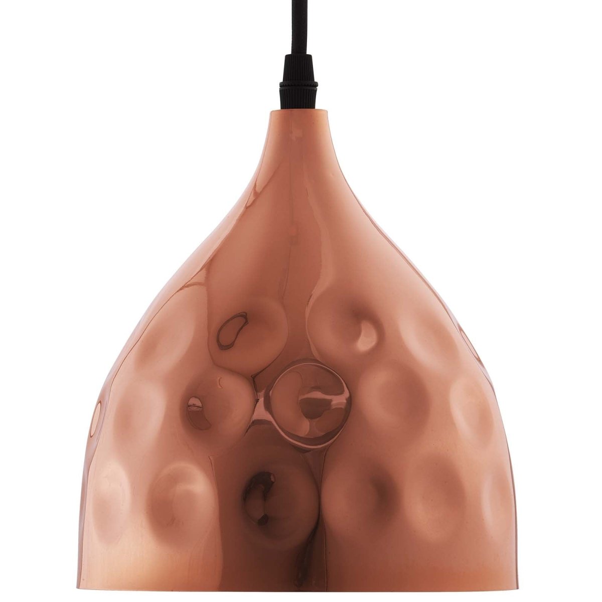 6.5" Dimple Rose - Gold Plated Pendant Ceiling Light - 60W - Bell Shaped - BUILDMYPLACE