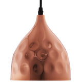 6.5" Dimple Rose - Gold Plated Pendant Ceiling Light - 60W - Bell Shaped - BUILDMYPLACE