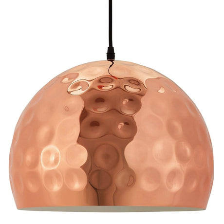 6.5" Dimple Rose - Gold Plated Pendant Ceiling Light - 60W - Bell Shaped - BUILDMYPLACE