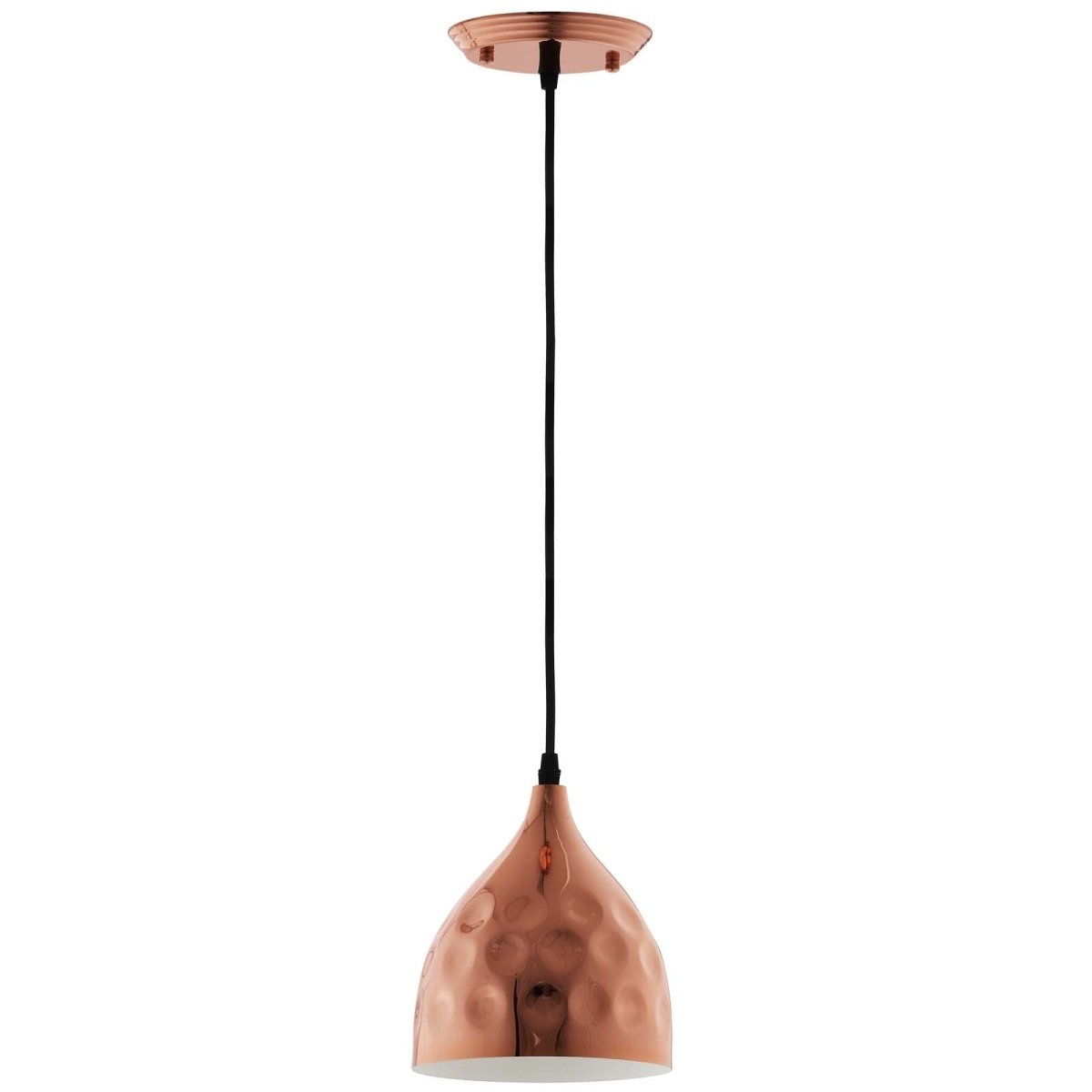 6.5" Dimple Rose - Gold Plated Pendant Ceiling Light - 60W - Bell Shaped - BUILDMYPLACE