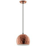 6.5" Dimple Rose - Gold Plated Pendant Ceiling Light - 60W - Bell Shaped - BUILDMYPLACE