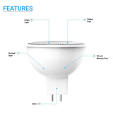 6.5W LED Light Bulbs - MR16 - 5000K Dimmable - 500 Lm - GU5.3 Base - Daylight White - BUILDMYPLACE