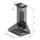 ZLINE 48" Professional Ducted Wall Mount Range Hood in Stainless Steel with Crown Molding (667CRN-48)