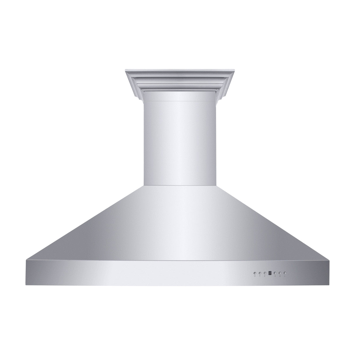 ZLINE 48" Professional Ducted Wall Mount Range Hood in Stainless Steel with Crown Molding (667CRN-48)