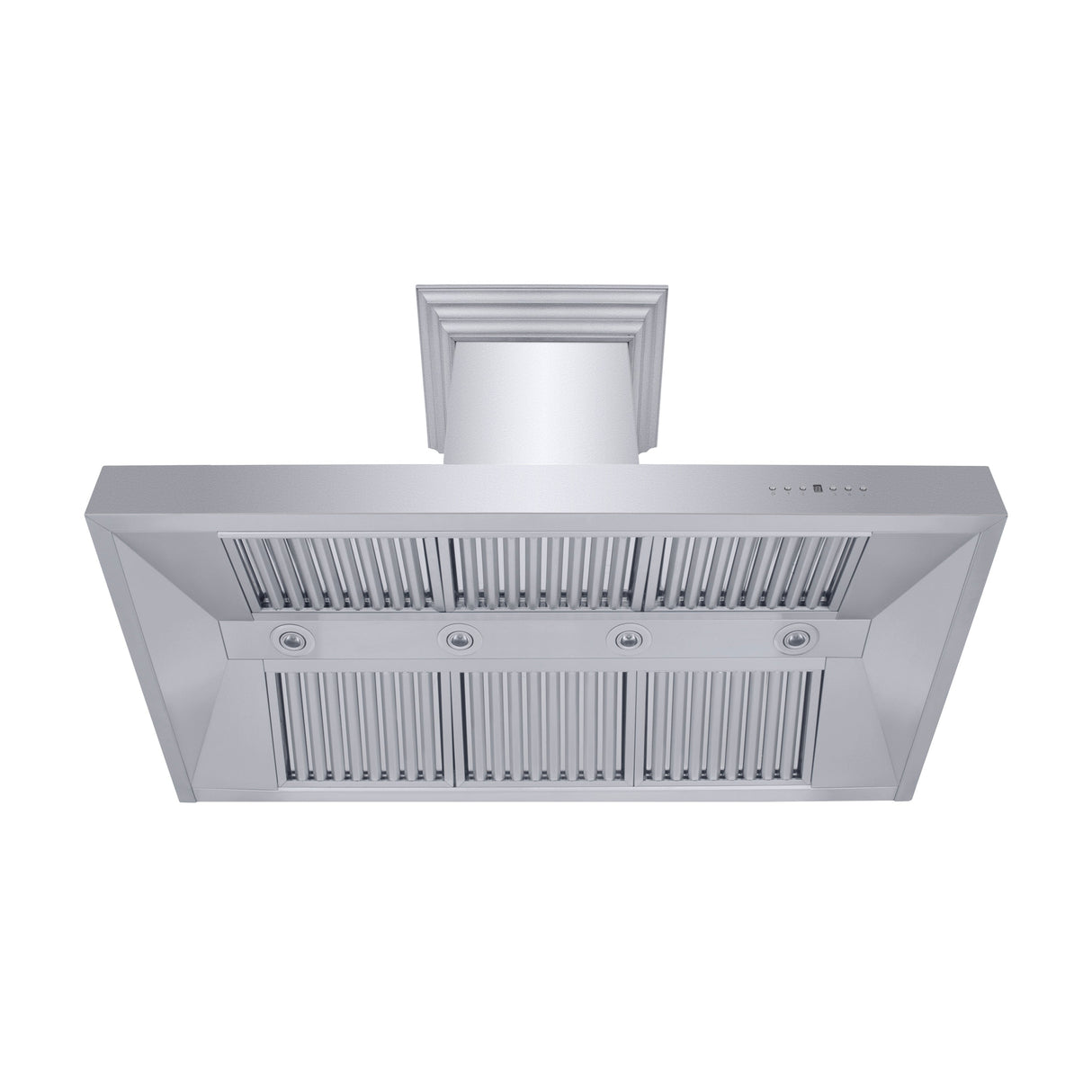 ZLINE 48" Professional Ducted Wall Mount Range Hood in Stainless Steel with Crown Molding (667CRN-48)
