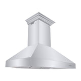 ZLINE 48" Professional Ducted Wall Mount Range Hood in Stainless Steel with Crown Molding (667CRN-48)