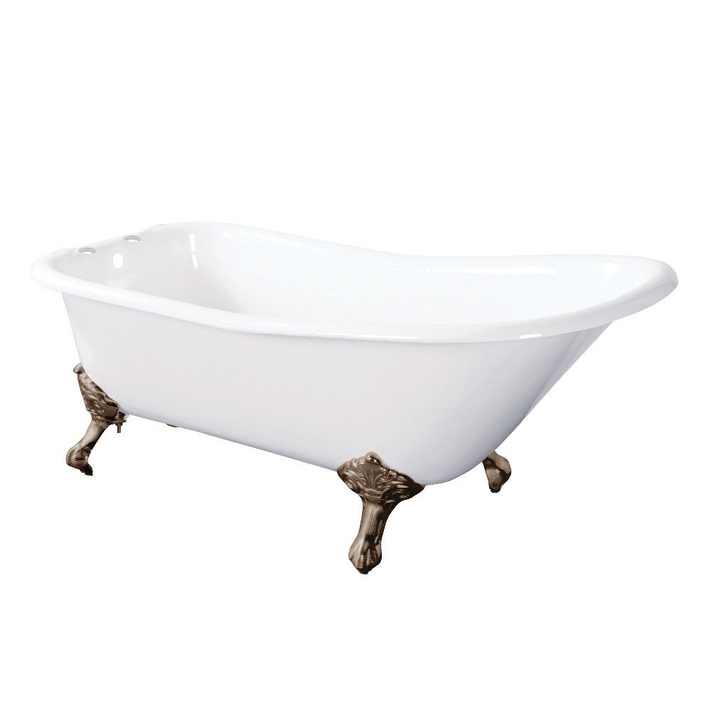 67 in. Cast Iron Clawfoot Tub with 7" Faucet Drillings - BUILDMYPLACE