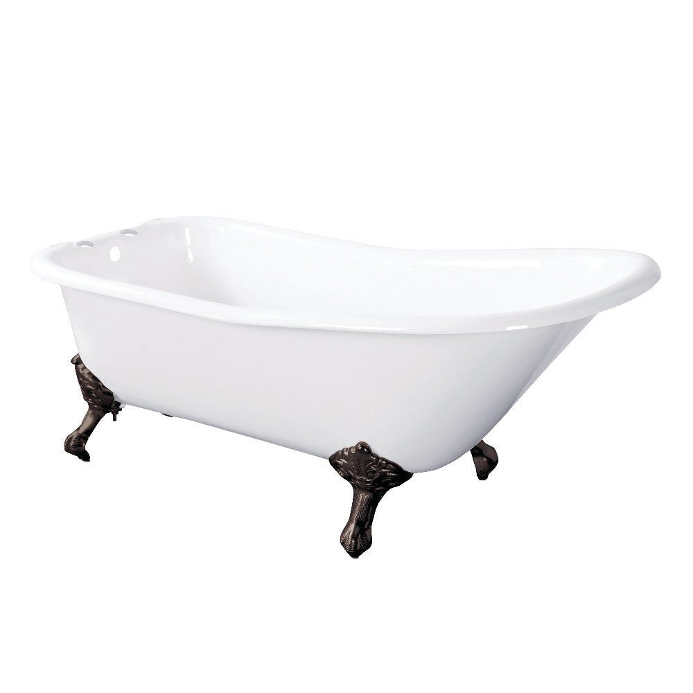 67 in. Cast Iron Clawfoot Tub with 7" Faucet Drillings - BUILDMYPLACE