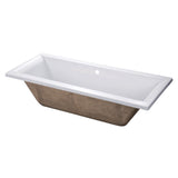 67 - Inch Acrylic Drop - In Tub, White - BUILDMYPLACE