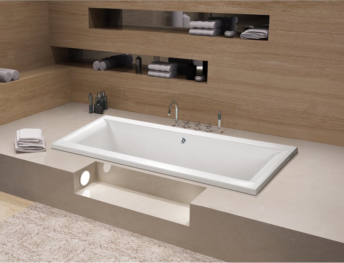 67 - Inch Acrylic Drop - In Tub, White - BUILDMYPLACE