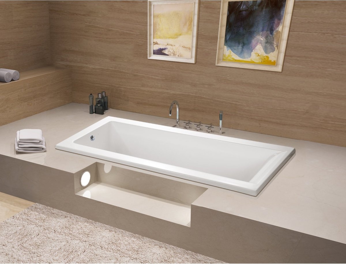 67 - Inch Acrylic Drop - In Tub, White - BUILDMYPLACE