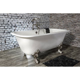 67 - Inch Cast Iron Double Ended Clawfoot Tub with 7 - Inch Faucet Drillings - BUILDMYPLACE