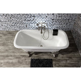 67 - Inch Cast Iron Double Ended Clawfoot Tub with 7 - Inch Faucet Drillings - BUILDMYPLACE