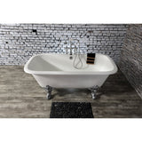 67 - Inch Cast Iron Double Ended Clawfoot Tub with 7 - Inch Faucet Drillings - BUILDMYPLACE