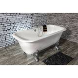 67 - Inch Cast Iron Double Ended Clawfoot Tub with 7 - Inch Faucet Drillings - BUILDMYPLACE