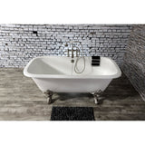 67 - Inch Cast Iron Double Ended Clawfoot Tub with 7 - Inch Faucet Drillings - BUILDMYPLACE