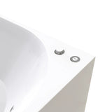 67 x 30 in. Freestanding Acrylic Whirlpool Corner Bathtub with left Drain - BUILDMYPLACE