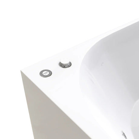 67 x 30 in. Freestanding Acrylic Whirlpool Corner Bathtub with Right Drain - BUILDMYPLACE