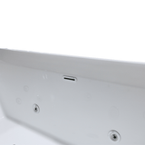 67 x 30 in. White Acrylic Rectangular Freestanding Whirlpool Bathtub with Center Drain - BUILDMYPLACE