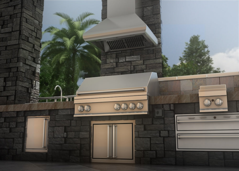 ZLINE 42 in. Outdoor Wall Mount Range Hood in Stainless Steel (687-304-42)