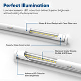 Hybrid T8 4ft LED Tube/Bulb - 22w/20w/18w/ 15w/12w/10w Watt Adjustable, 130lm/w, 3000k/3500k/4000k/5000k/6000k/6500k CCT Changeable, Clear, Base G13, Single End/ Double End Power - Ballast Compatible or Bypass