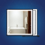 Bathroom Led Vanity Mirror with Frame, Dimmable Touch Switch Control, Anti-Fog Wall Mounted Makeup Mirror