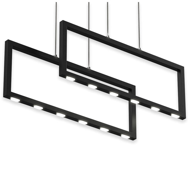 2-rectangle-38w-3000k-black-pendant-traditional-kitchen-island-chandelier-light