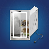 Wall Mounted LED Mirror Medicine Cabinets with On/Off Switch, Double Sided bathroom mirror cabinet